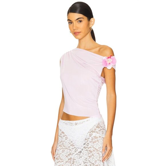 Jaded London Dare To Drape Top in Pink Flower 12 New Womens Blouse - Picture 3 of 15